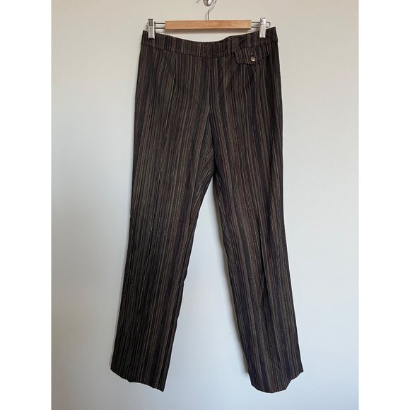 Collection Brown & Tan Stripped Pants - Size 4 - Picture 2 of 7